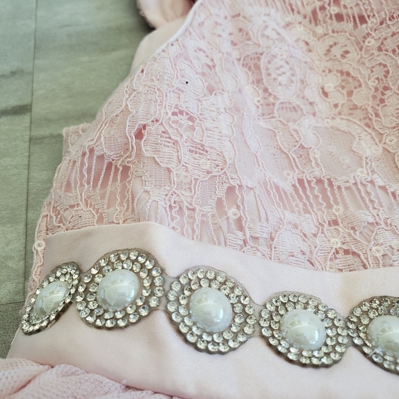 MARMELLATA Girls Lace sequin jewel flowy dress - Picture 4 of 7